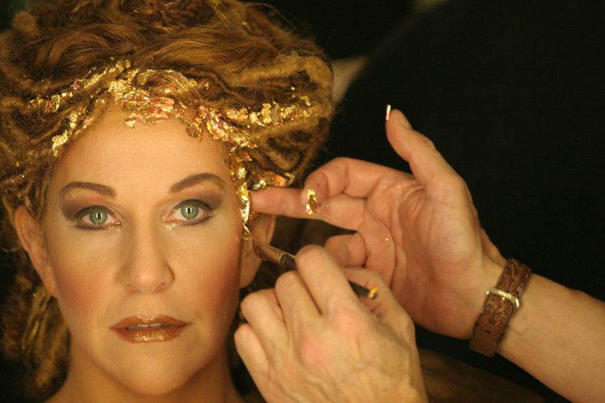 The best moment: the application of GOLD LEAF.  The makeup evolution for this role was an amazing, unforgettable experience, and truly helped me to find this new character. ©Ralf Pleger