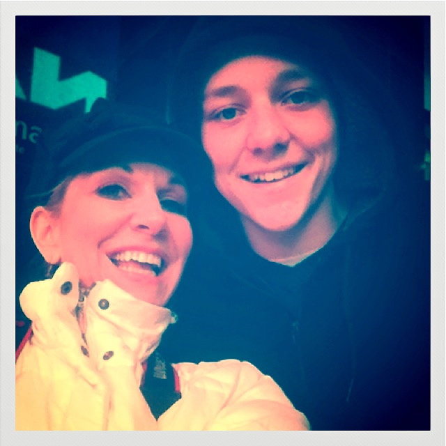 With my nephew, Brendan, in the Times Square Lights