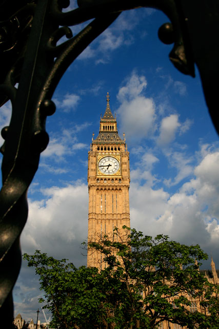 Photography: Joyce DiDonato. London. A peak of Big Ben and that rare blue summer sky of London – I'll take it!  July, 2009