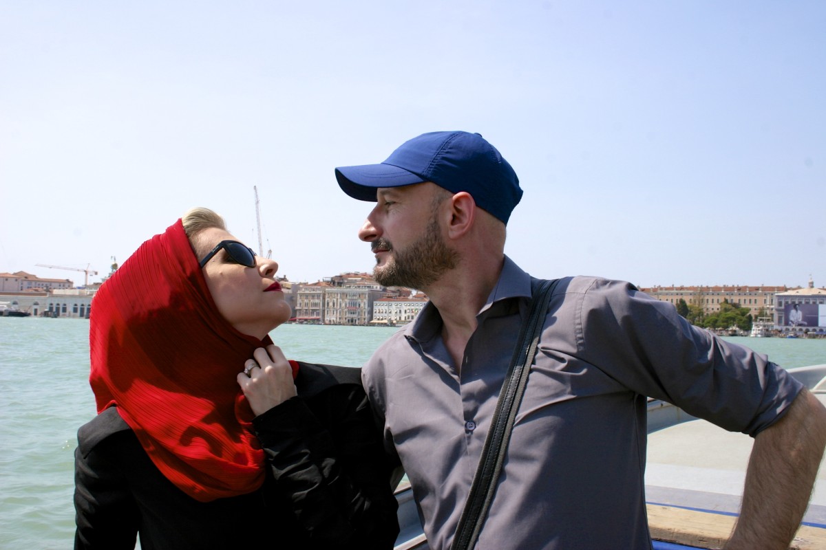 Wrapping up our filming in Venice, the wonderful director, Ralf Pleger, gives me HIS best Drama Queen.  ©Ralf Pleger