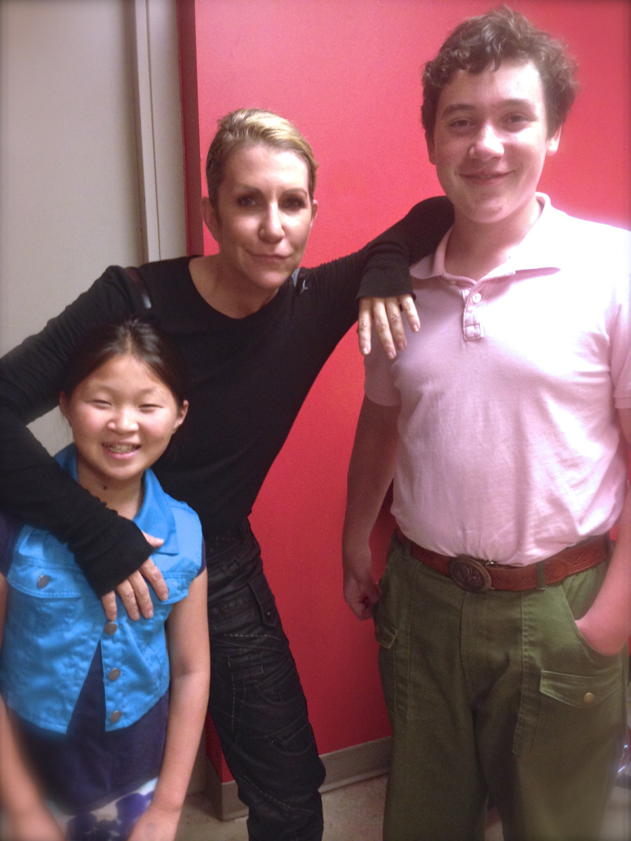 The best bonus of performing at home of all: getting to bring my niece and nephew to the show and tour them around backstage!  I think the guns were a hit with my nephew, and the beautiful Giuletta of Nicole Cabel was a big hit with my niece!