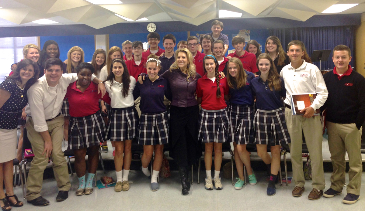 Visiting my alma mater, Bishop Miege High School, with the current crop of 