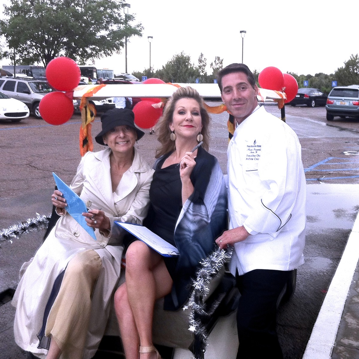 Opening night of the Santa Fe Season, I was one of the judges for the famous tailgate parties.  I am not at all sure how much judging actually happened, but I had a wonderful time with the team, just missing the rainstorm!